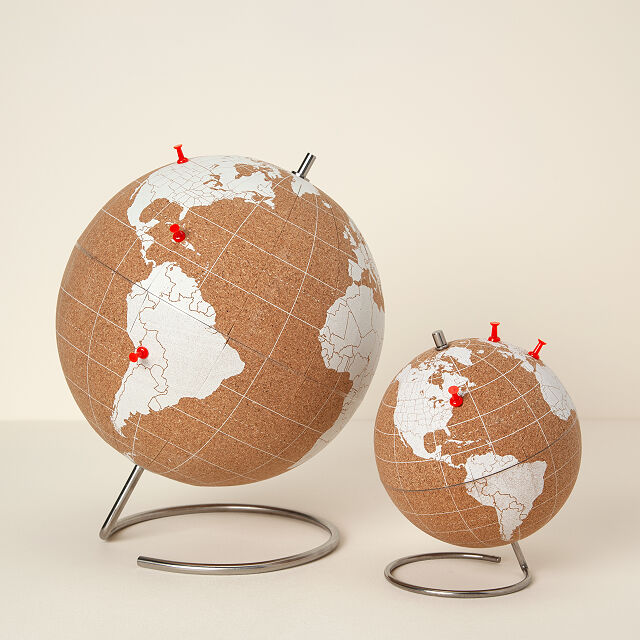 cork globe - holiday gifts for travelers