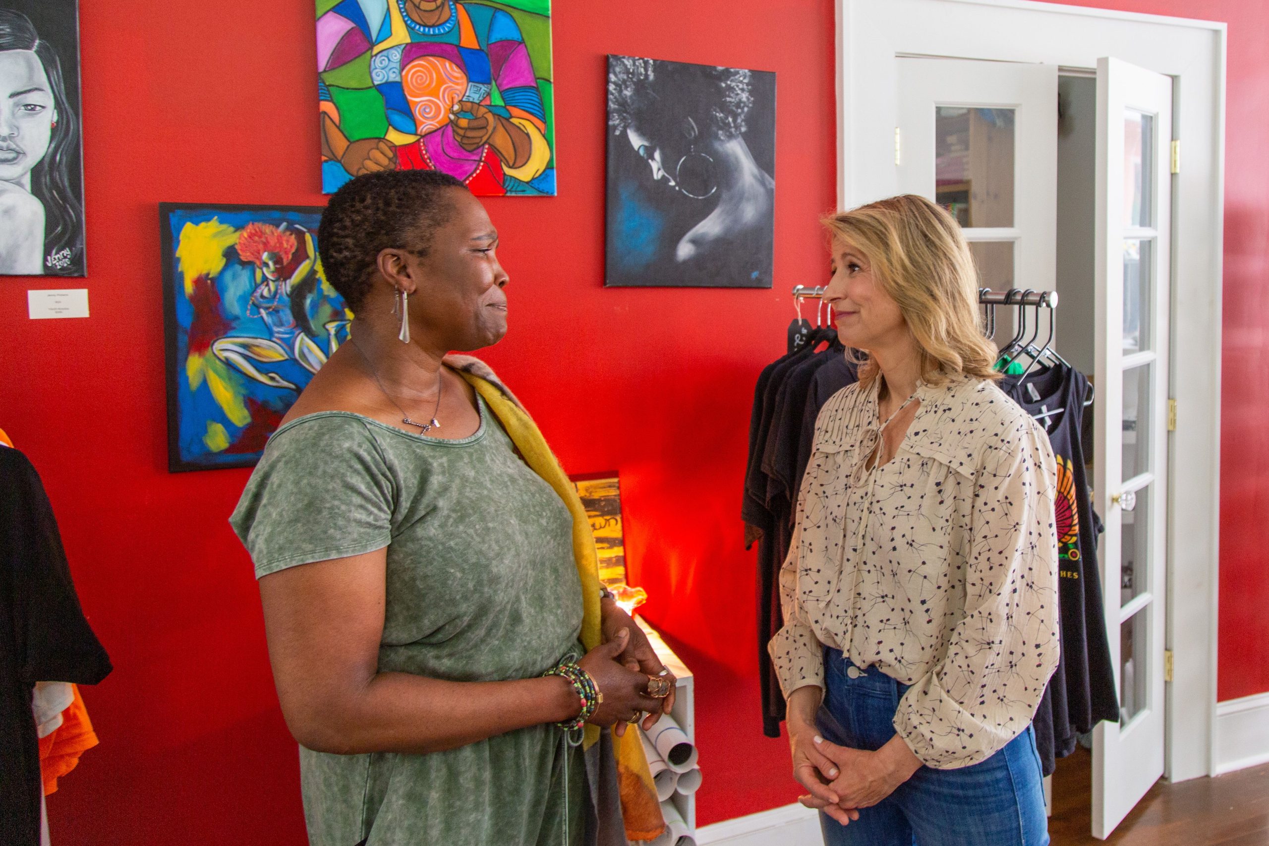 Samantha Brown meets artist Jenny Pickens at Noir Collective AVL at The Block in Asheville North Carolina