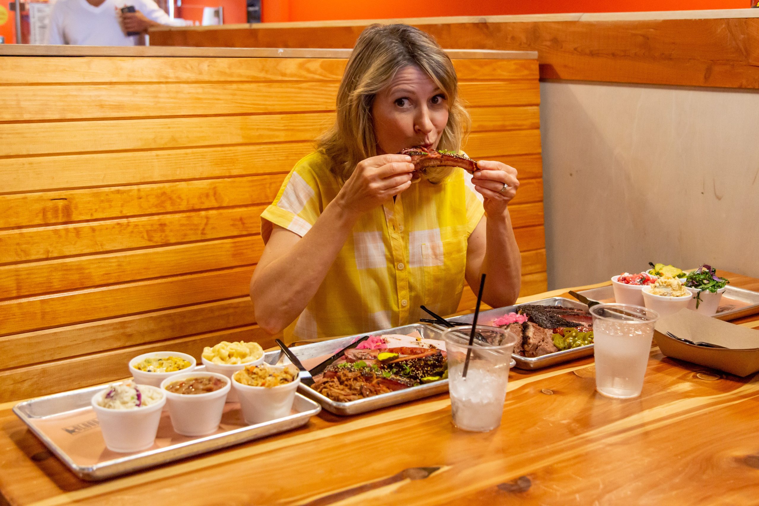 Samantha chows down in Houston at Blood Bros. BBQ