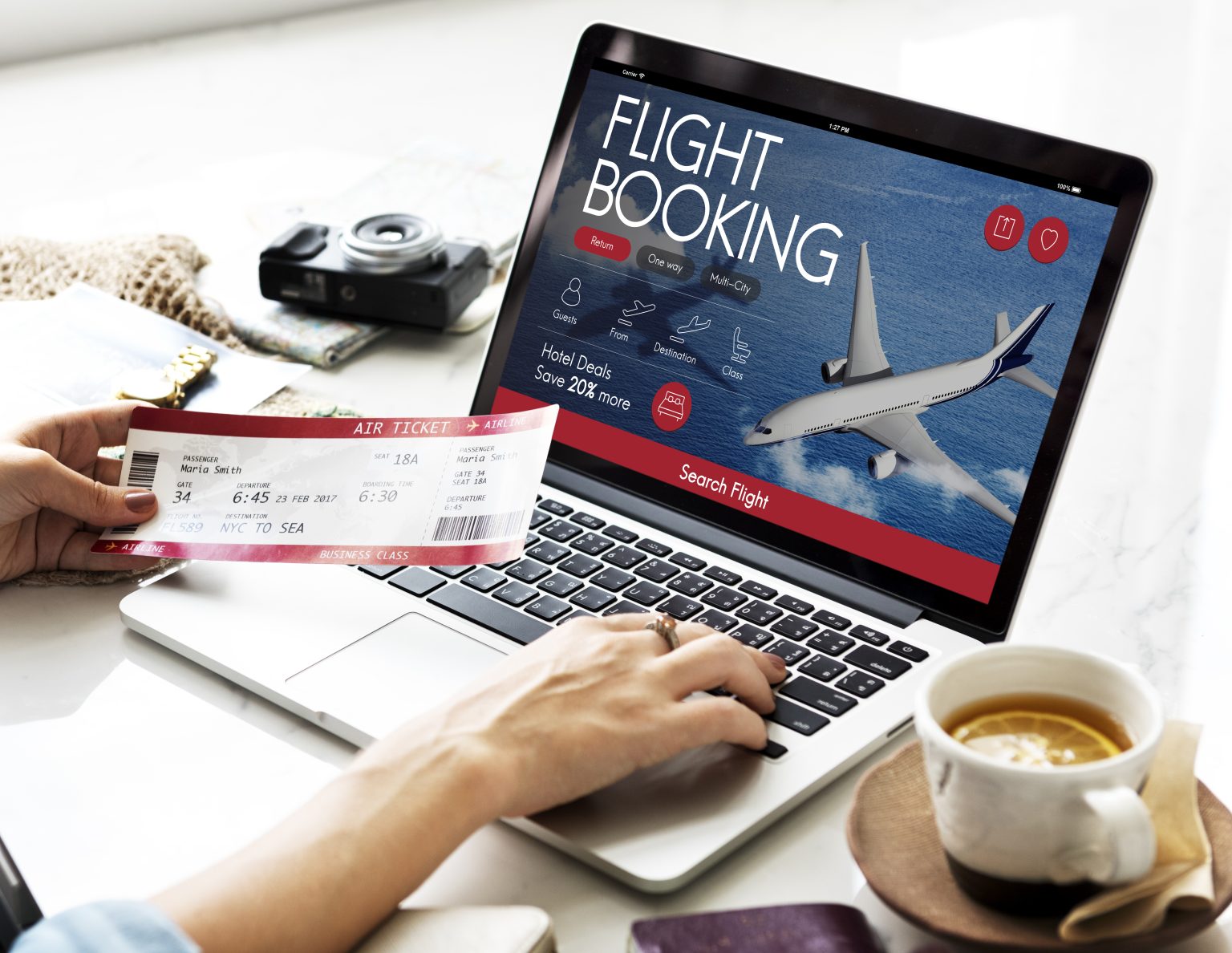 travel agent for booking flights